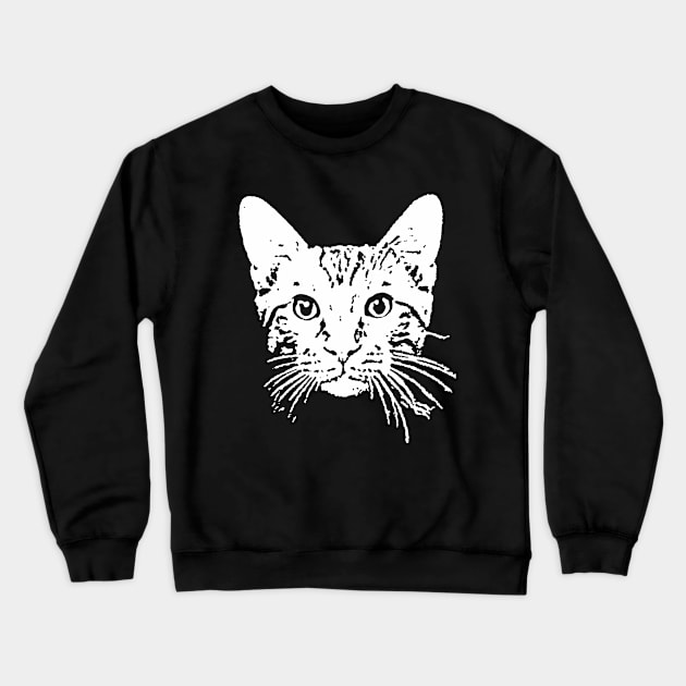 Tabby Cat Crewneck Sweatshirt by childofthecorn